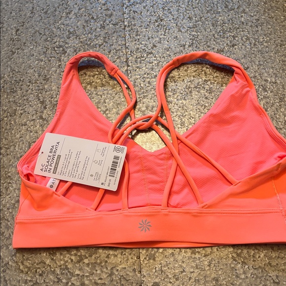 NWT Athleta Women’s Size A-C Peach Solace Sports Bra MSRP $49 - Picture 3 of 5